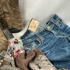 Big‎ Star Distressed Straight Leg Jeans Women’s Western Wear Medium Wash Size 27